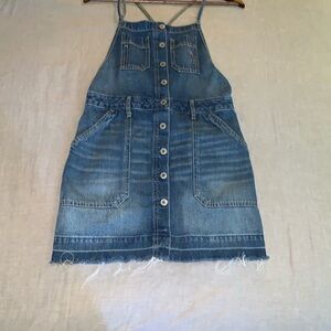 Abercrombie & Fitch Blue Denim Overall Dress